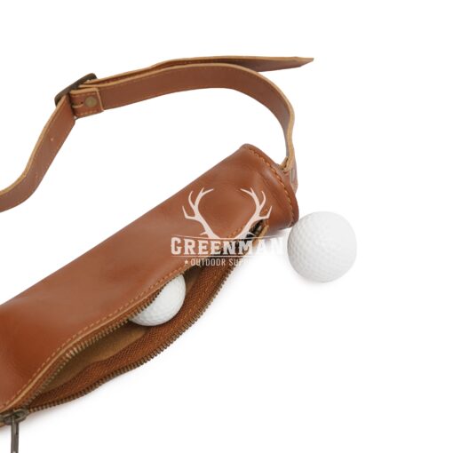 Golf Ball Pouch, Leather Golf Bag
