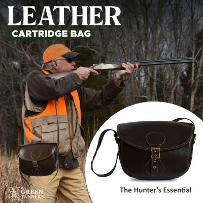 Leather Cartridge Bag, Leather Bag, Shooting Shells Bag, Shotgun Cartridge Bag