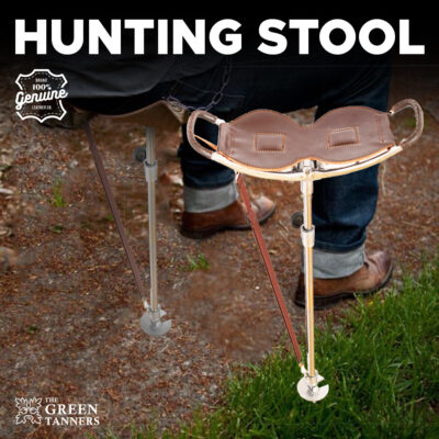 Genuine Leather Steal Camping Stool - Outdoor Stool outdoor stool, Camping Stool