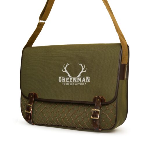 Canvas Leather crossbody Game Bag | Fishnet Satchel Bag, Fishnet Satchel Bag, Fishnet Game Bag