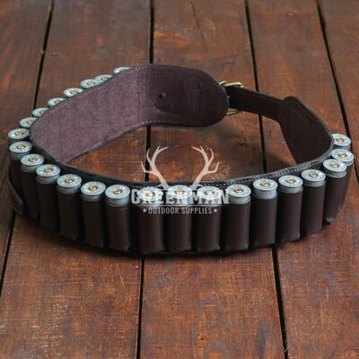 leather cartridge belt, shotgun shell holder, leather ammunition holder