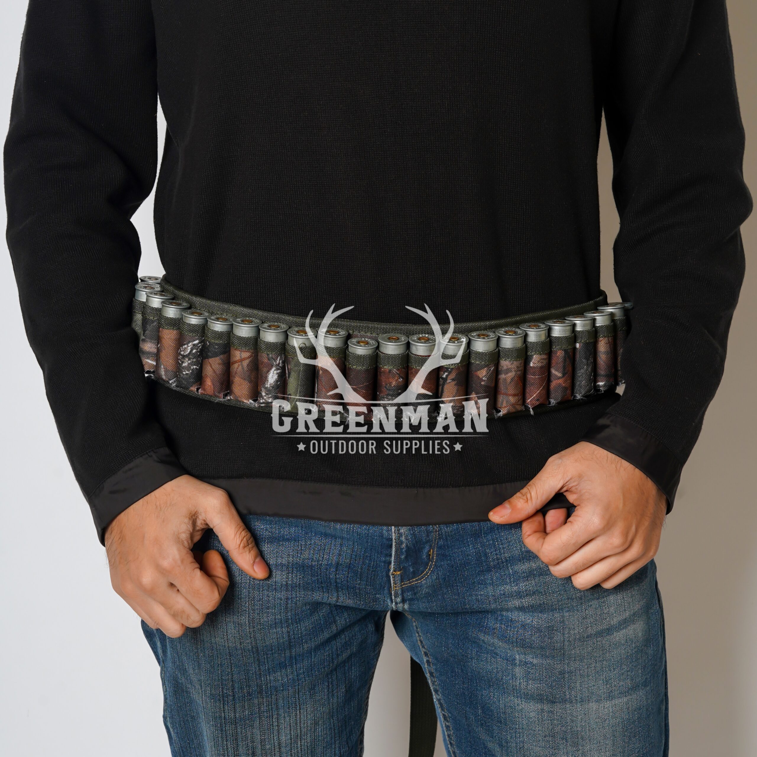 canvas cartridge belt, shotgun shell holder, olive cartridge belt, canvas shooting shell holder