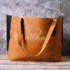 Leather Tote hand bag, Yellow Leather Purse, Leather bag