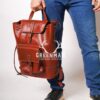 leather backpack, leather bag, leather bucket bag