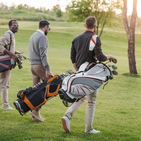 golf bags, leather golf bag, sunday golf bag