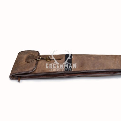 distressed leather gun case, distressed leather rifle case, distressed leather shotgun case, distressed leather gun slip case