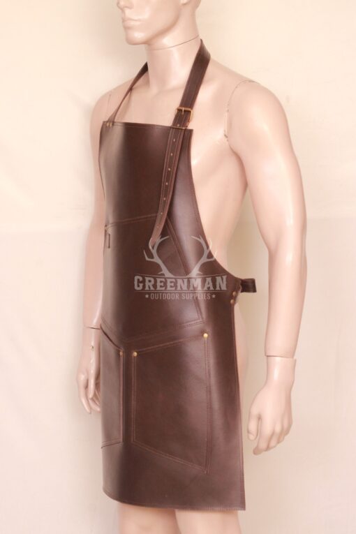 leather apron, leather protective apron, full-grain leather apron