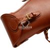 Brown Leather Rifle Case, Leather Rifle Case with Flap Closure