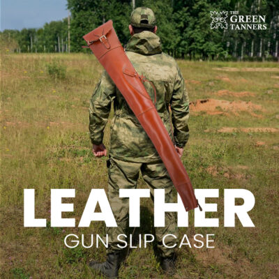 Tan Leather Gun Slip Case | Leather Shotgun Case leather shotgun case