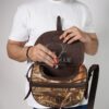 leather cartridge bag, leather shooting bag, shooting bag