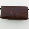 leather toiletry bag, leather travel bag, leather grooming bag