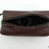 leather toiletry bag, leather travel bag, leather grooming bag