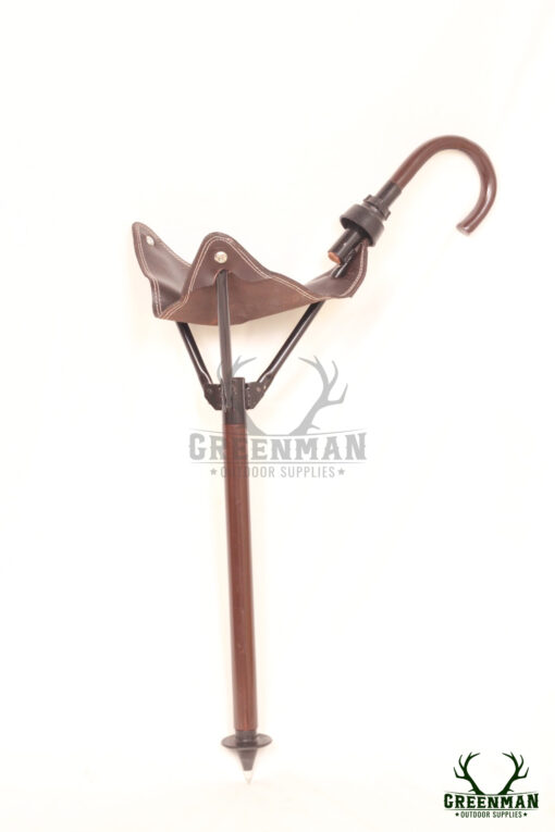 leather camping stool, shooting stick for hunting