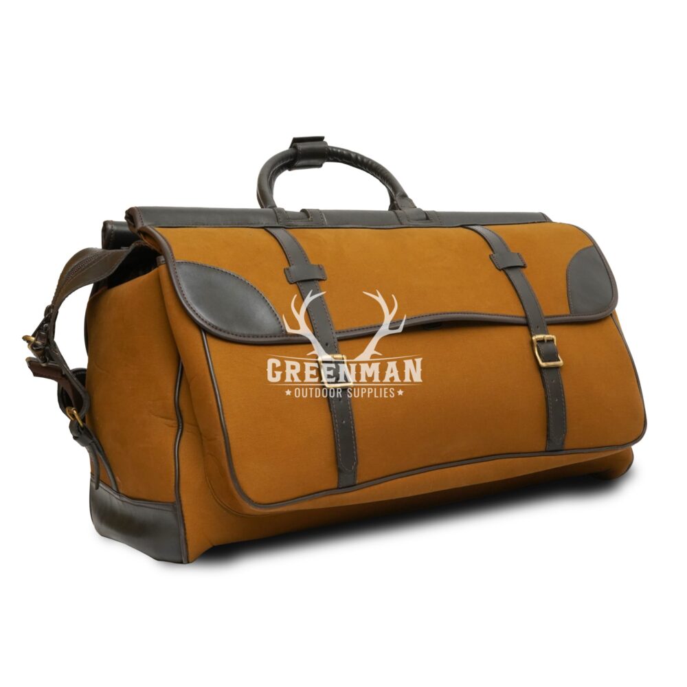 Canvas Leather Weekend Bag | Magazine Bag - Image 5