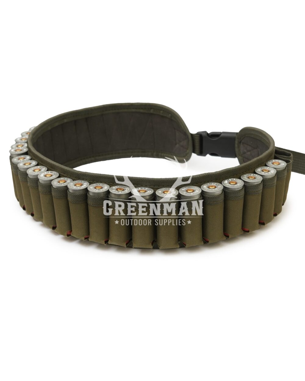 Plain Canvas Cartridge Belt | Olive Shooting Shell Holder - Image 2