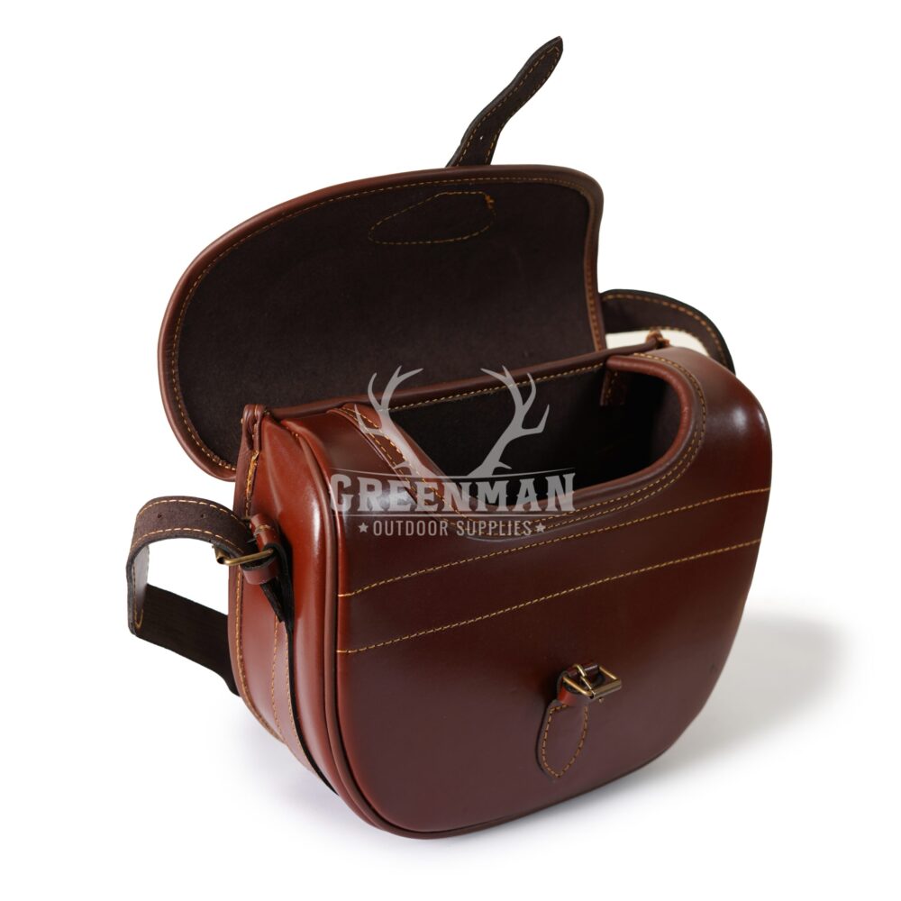 Luxury Maroon Leather Cartridge Bag for Shooting Enthusiasts - Image 5