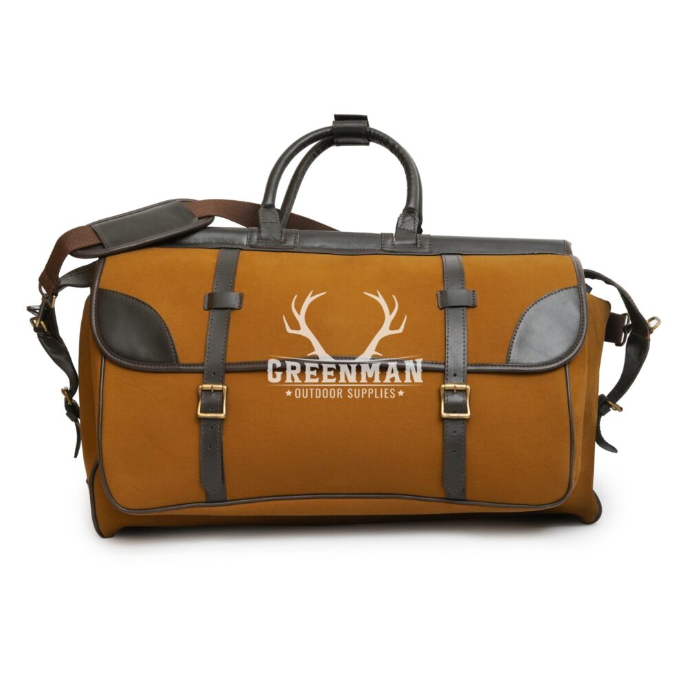 Canvas Leather Weekend Bag | Magazine Bag - Image 4