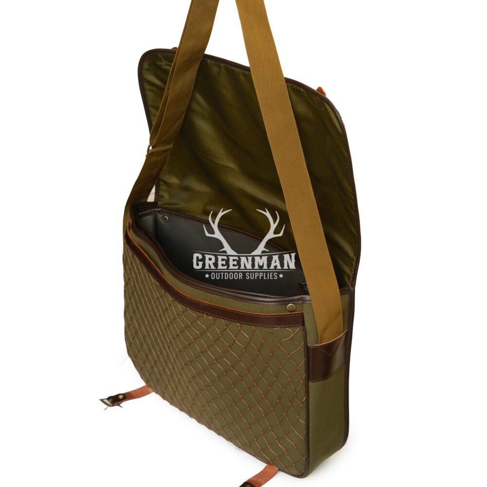 Canvas Leather crossbody Game Bag | Fishnet Satchel Bag - Image 4