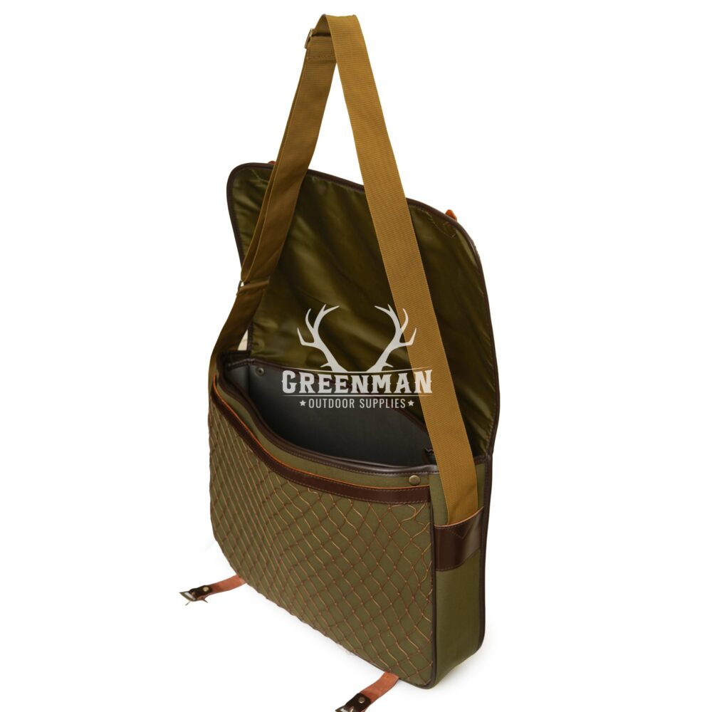 Canvas Leather crossbody Game Bag | Fishnet Satchel Bag - Image 5