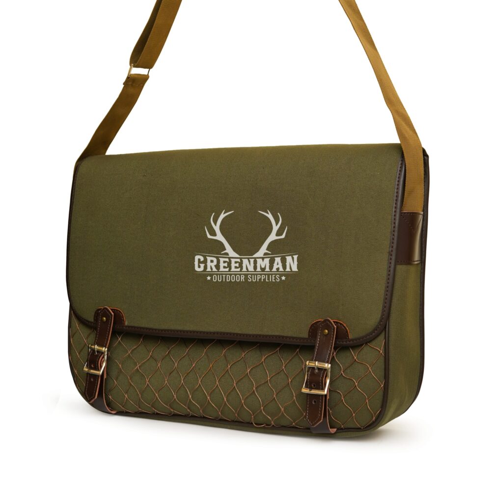 Canvas Leather crossbody Game Bag | Fishnet Satchel Bag - Image 6