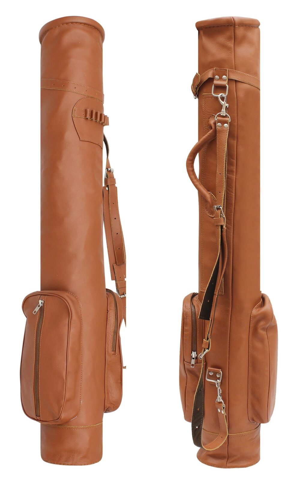Leather Pencil Golf Bag with Tee Holder and Pockets