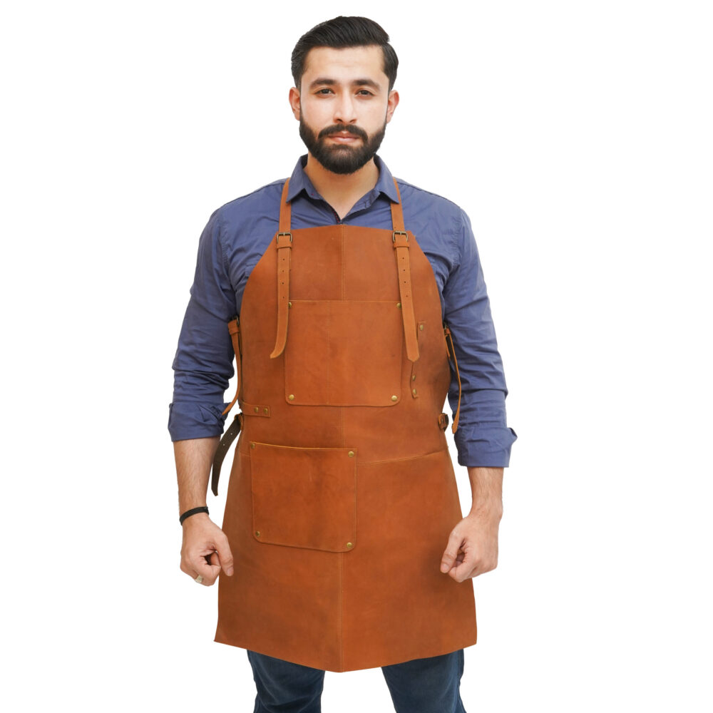 Leather Apron for Men with Pockets