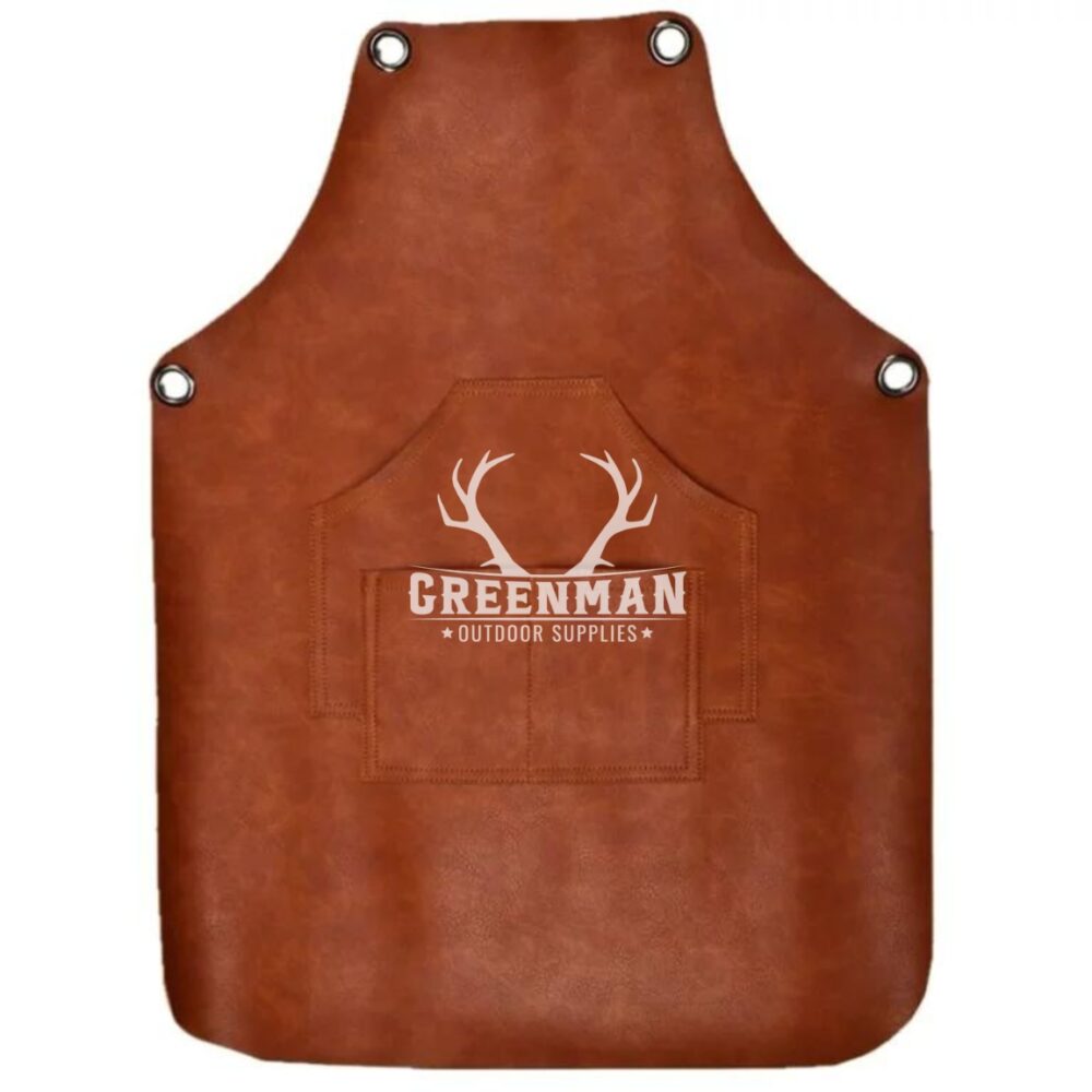 Genuine Leather Classic Apron | Tan Leather Work Apron - Image 2