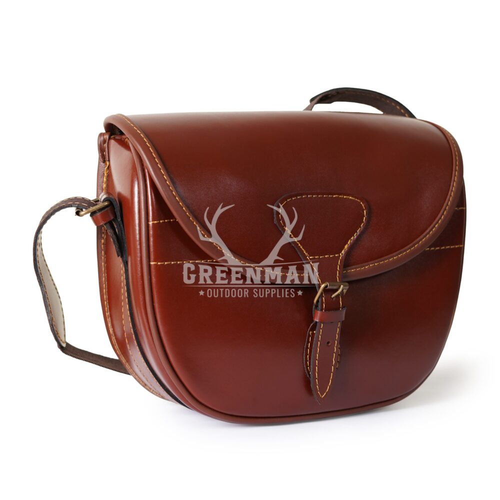 Luxury Maroon Leather Cartridge Bag for Shooting Enthusiasts - Image 6