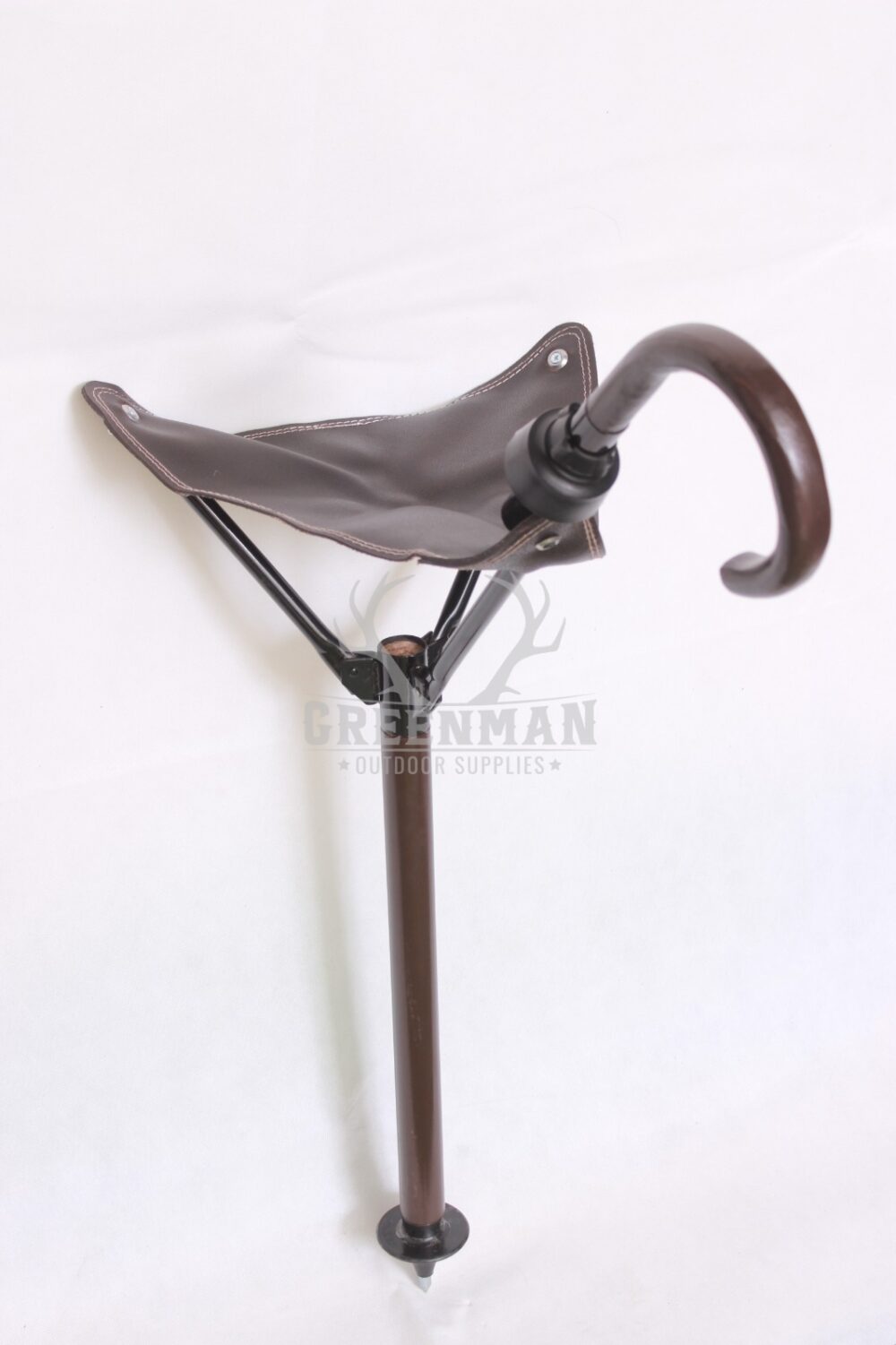 Genuine Foldable Leather Camping Stool | Shooting Stick - Image 2