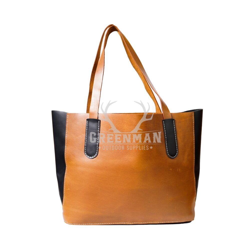 Genuine Yellow Leather Tote Bag | Leather Tote Hand Purse - Image 5