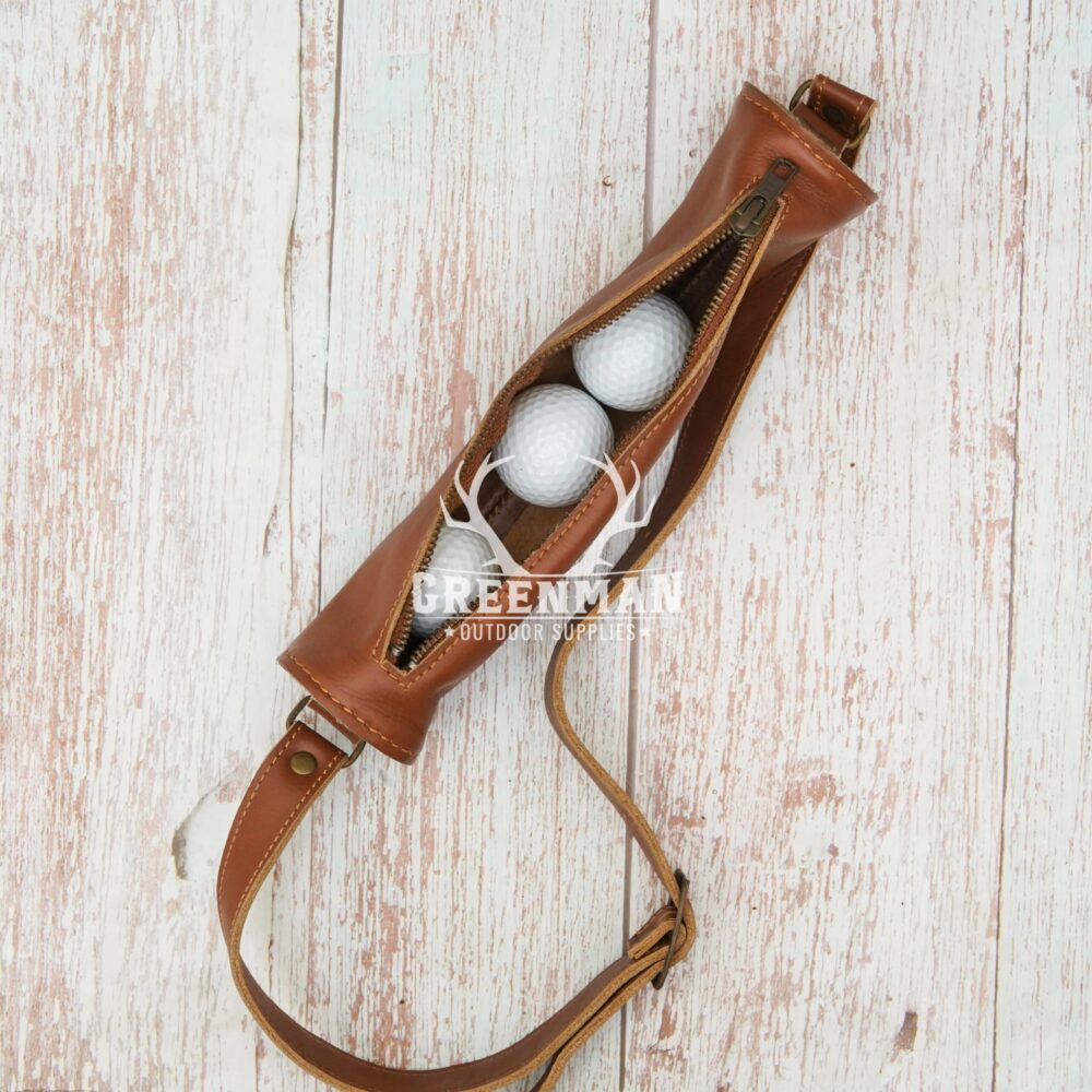 Genuine Leather Golf Ball Bag | Golf Ball Pouch - Image 4