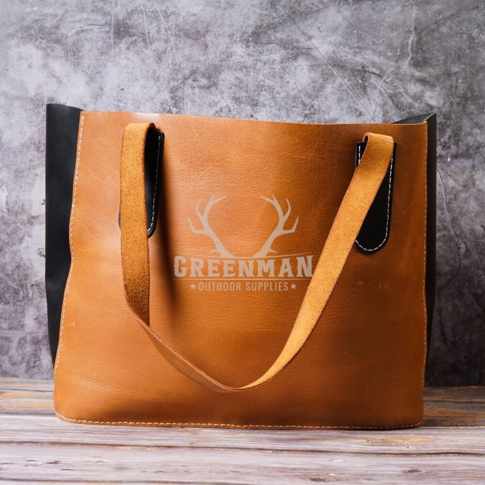Genuine Yellow Leather Tote Bag | Leather Tote Hand Purse - Image 8