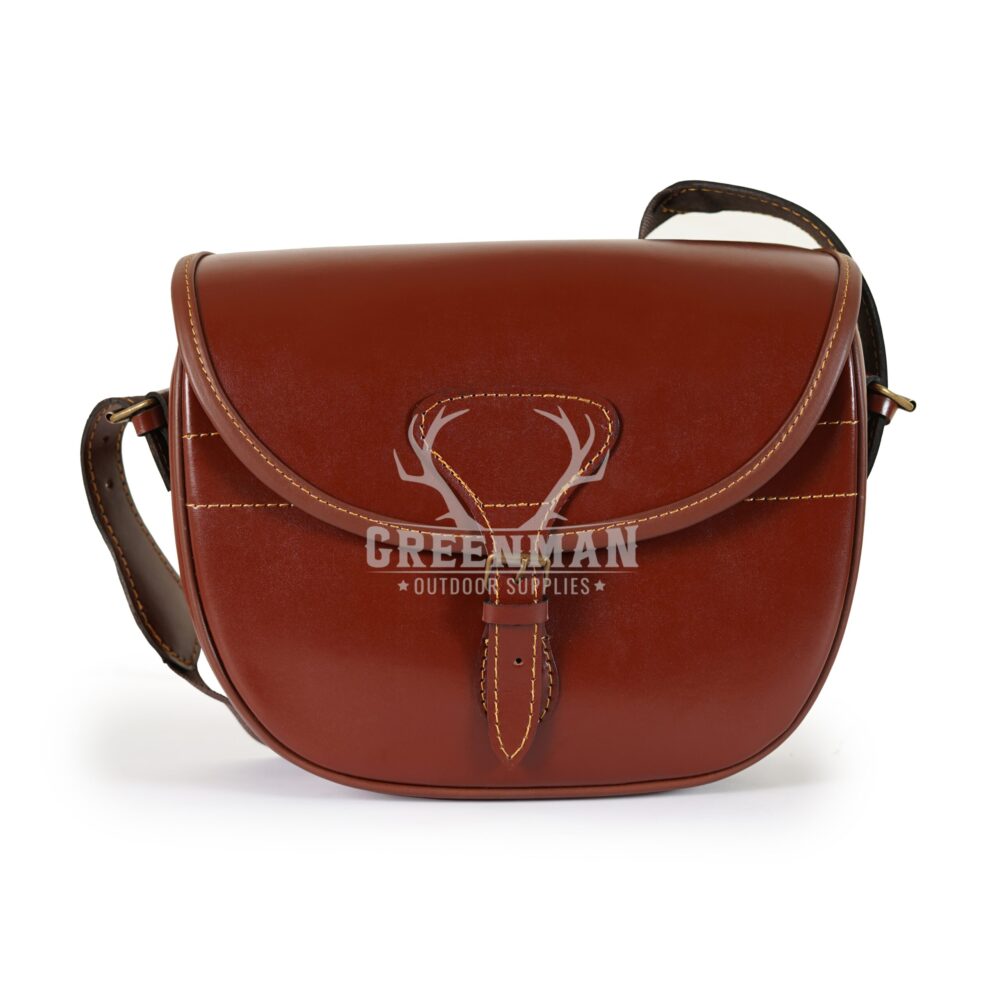 Luxury Maroon Leather Cartridge Bag for Shooting Enthusiasts - Image 4