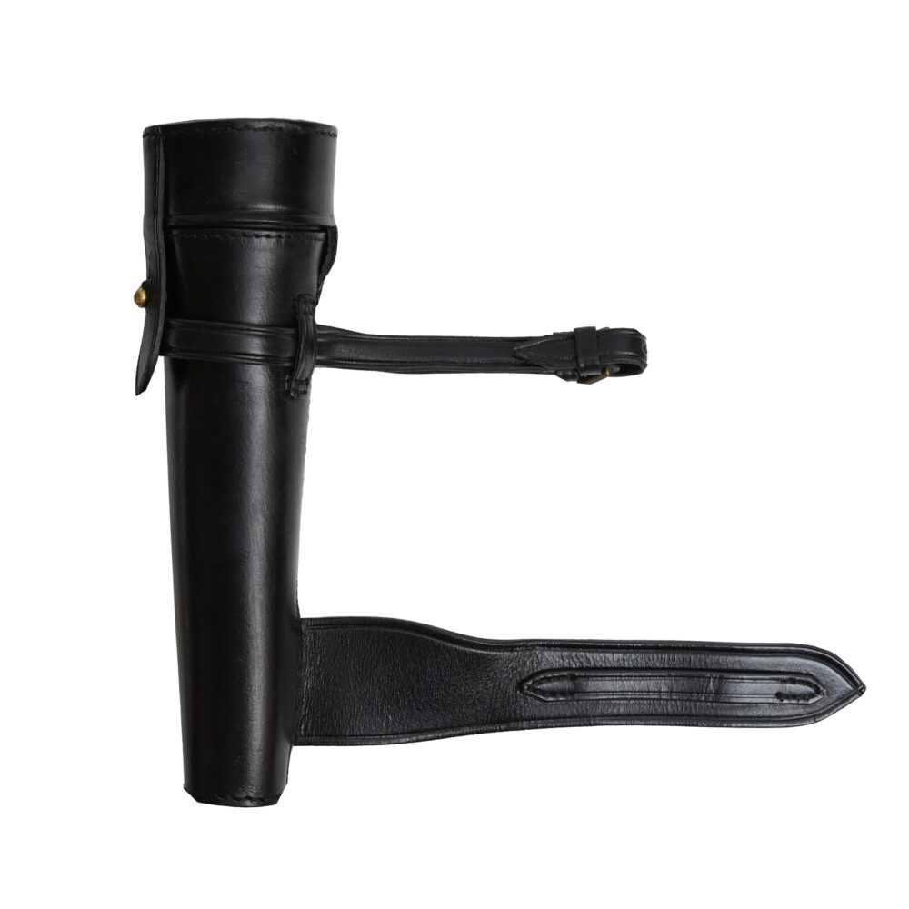 Fox Hunting Flask Case for Saddle | Black Saddle Flask