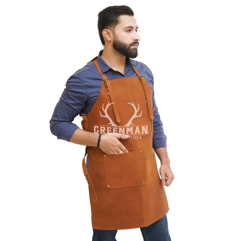 Leather Apron for Men with Pockets - Image 2