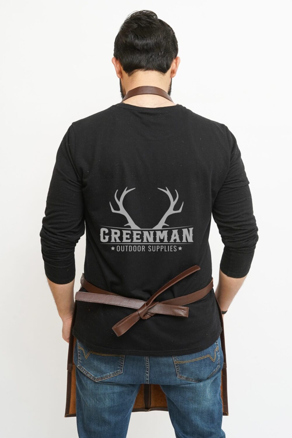 Brown Multi Pocket Leather Apron - Image 4