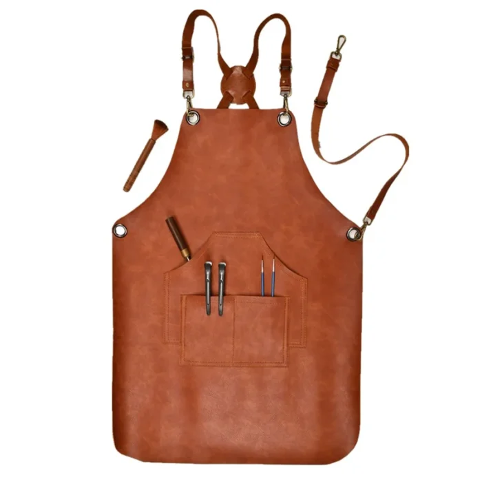Genuine Leather Classic Apron | Tan Leather Work Apron