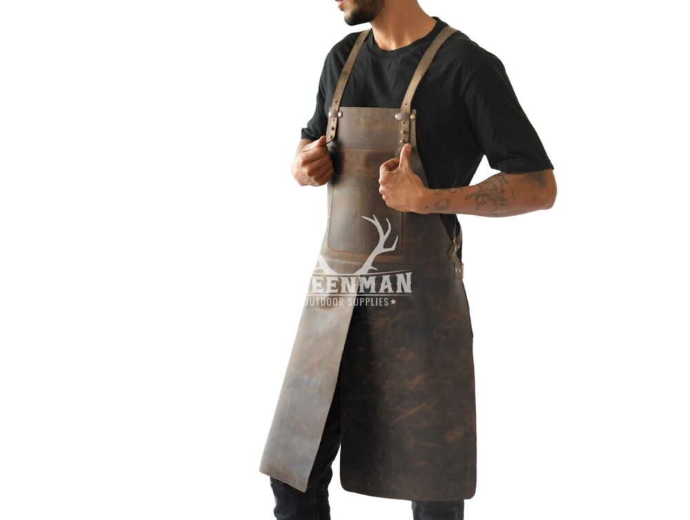Genuine Leather Apron for Multi Purposes With Split Leg Design - Image 10