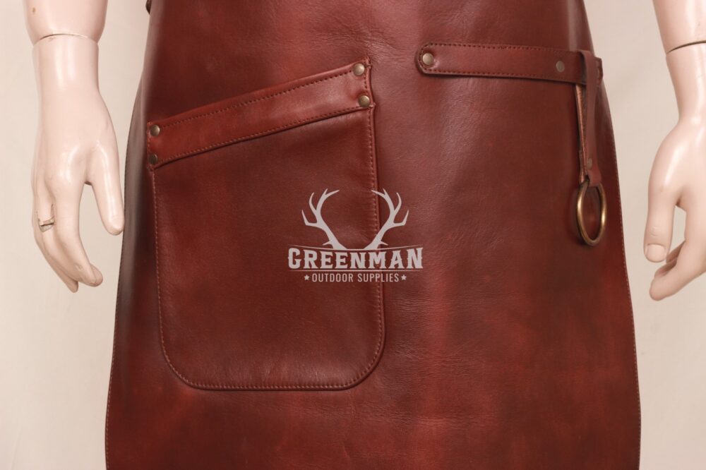 Brown Leather Apron for Men: Straps and Pockets for Style - Image 5