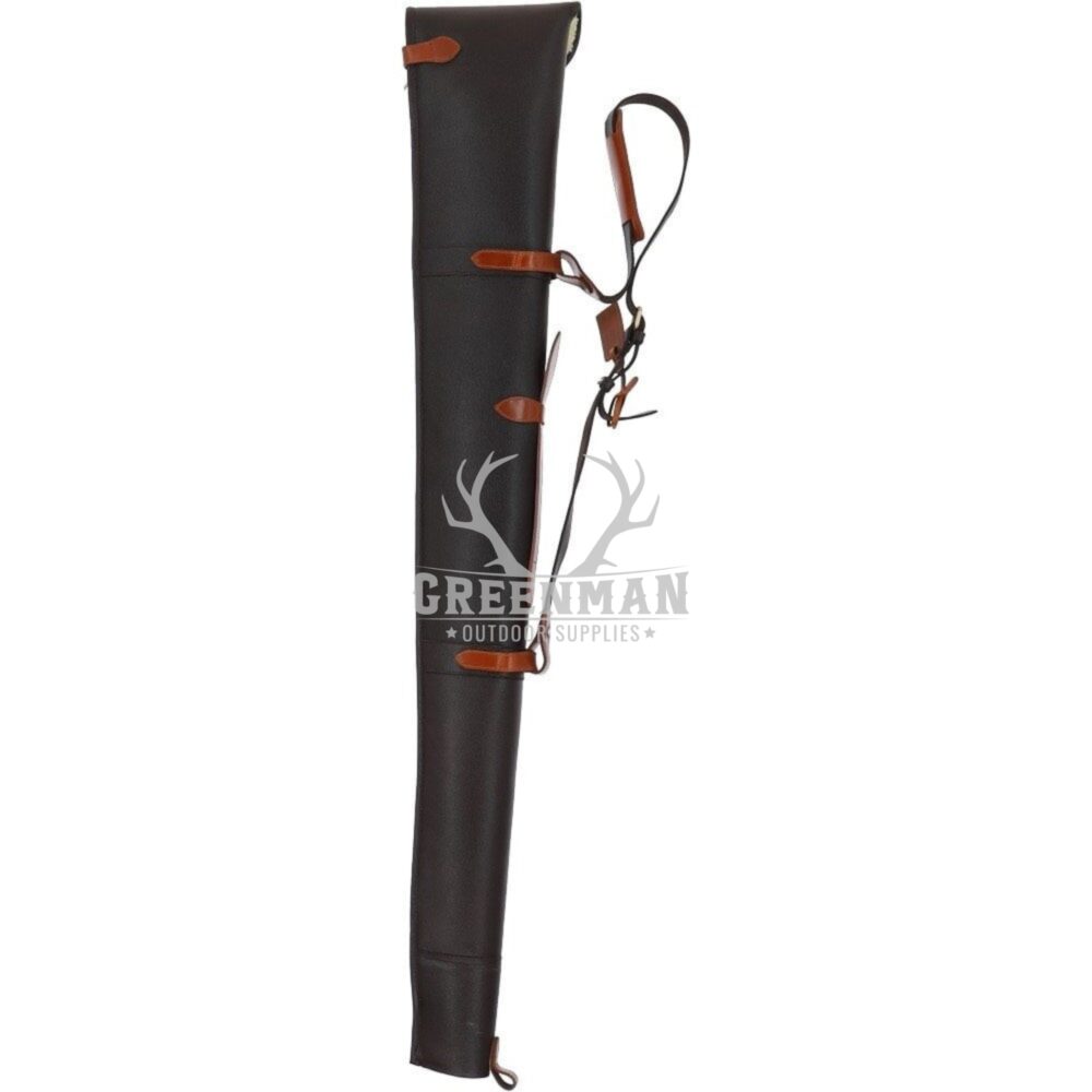 Black with Brown Leather Shotgun case - Image 2