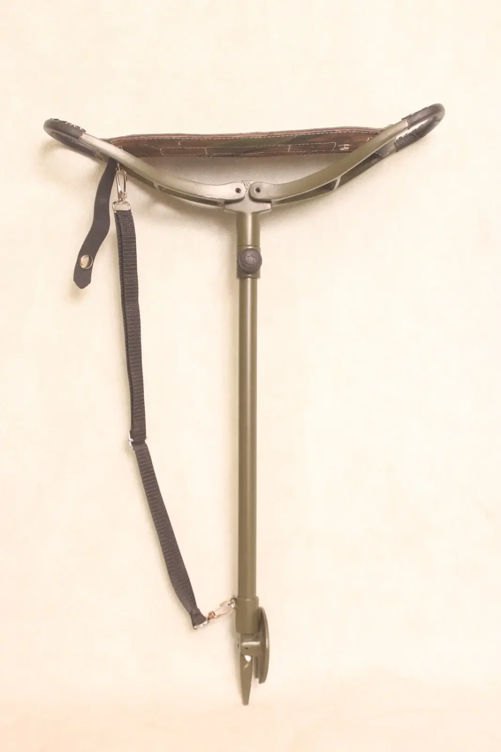 Single Stick Leather Camping Stool