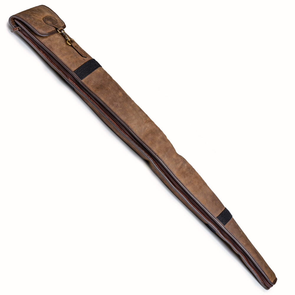 Distressed leather rifle case | Gun Slip Case