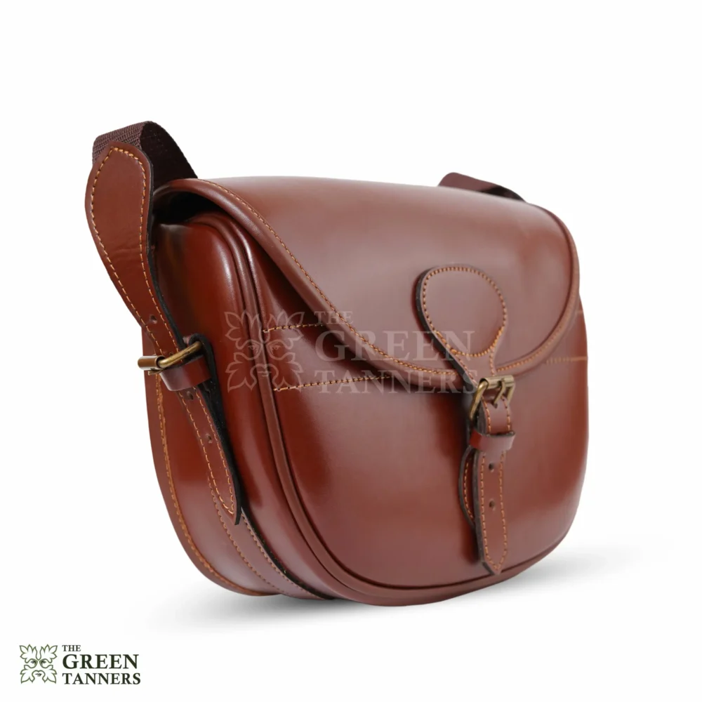 Leather Cartridge Bag | Maroon Leather Bags - Image 2