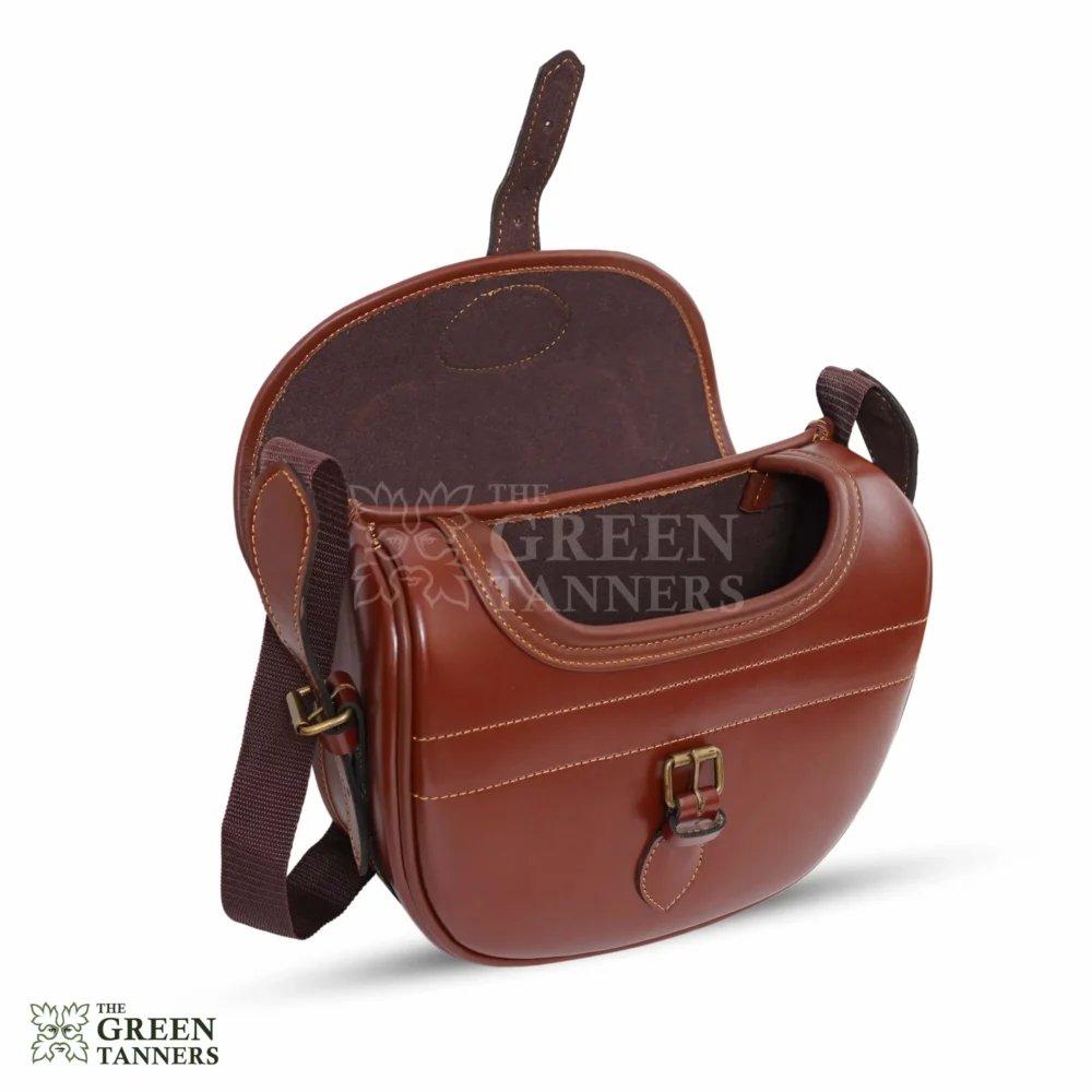Leather Cartridge Bag | Maroon Leather Bags - Image 3