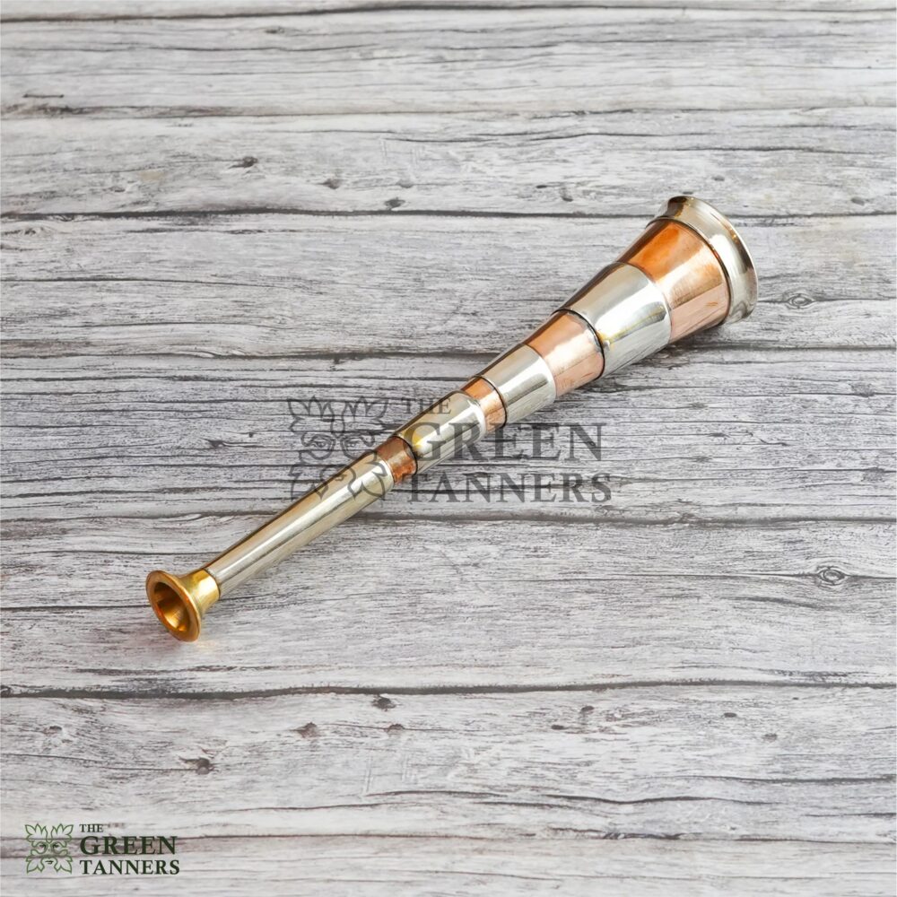 4 Band Copper Fox Hunting Horn with Brass Mouthpiece
