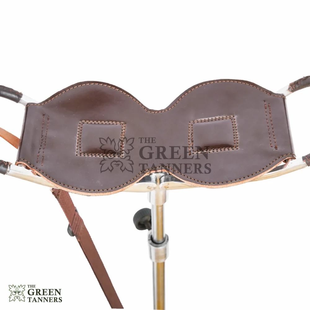 Genuine Leather Steal Camping Stool - Outdoor Stool