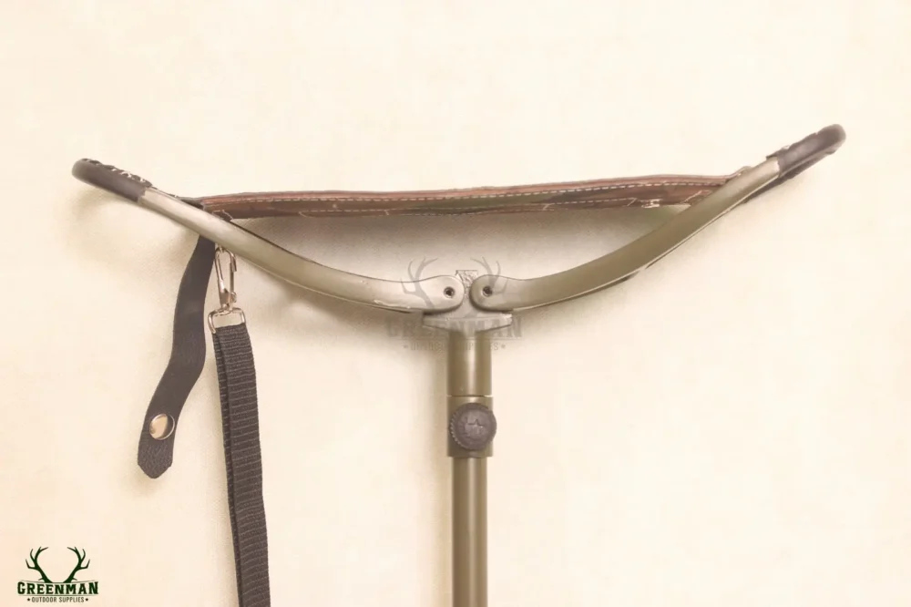 Single Stick Leather Camping Stool - Image 3