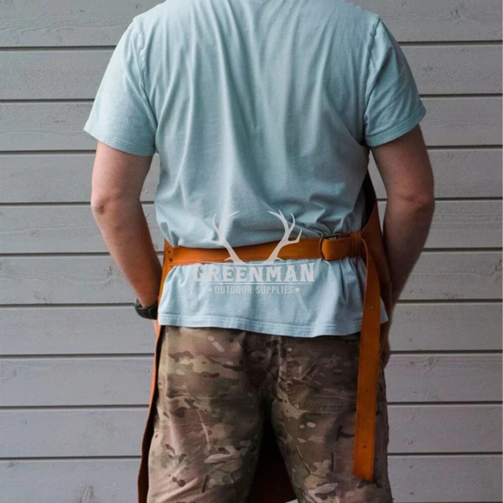 Genuine Tan Leather Apron: Professional Excellence - Image 2