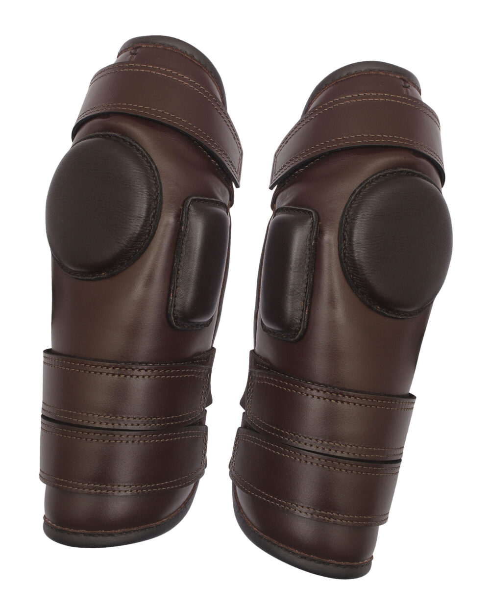 Genuine Leather Polo Knee Guards 3 Straps