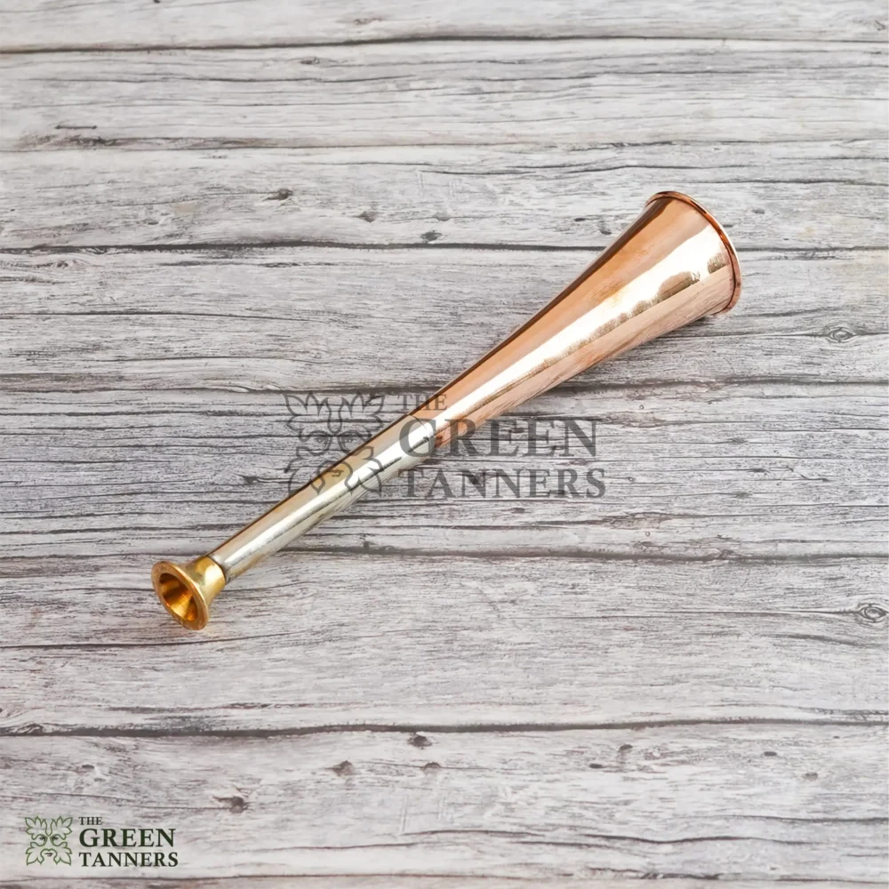 Plain Copper Fox Hunting Horn with Brass Mouthpiece